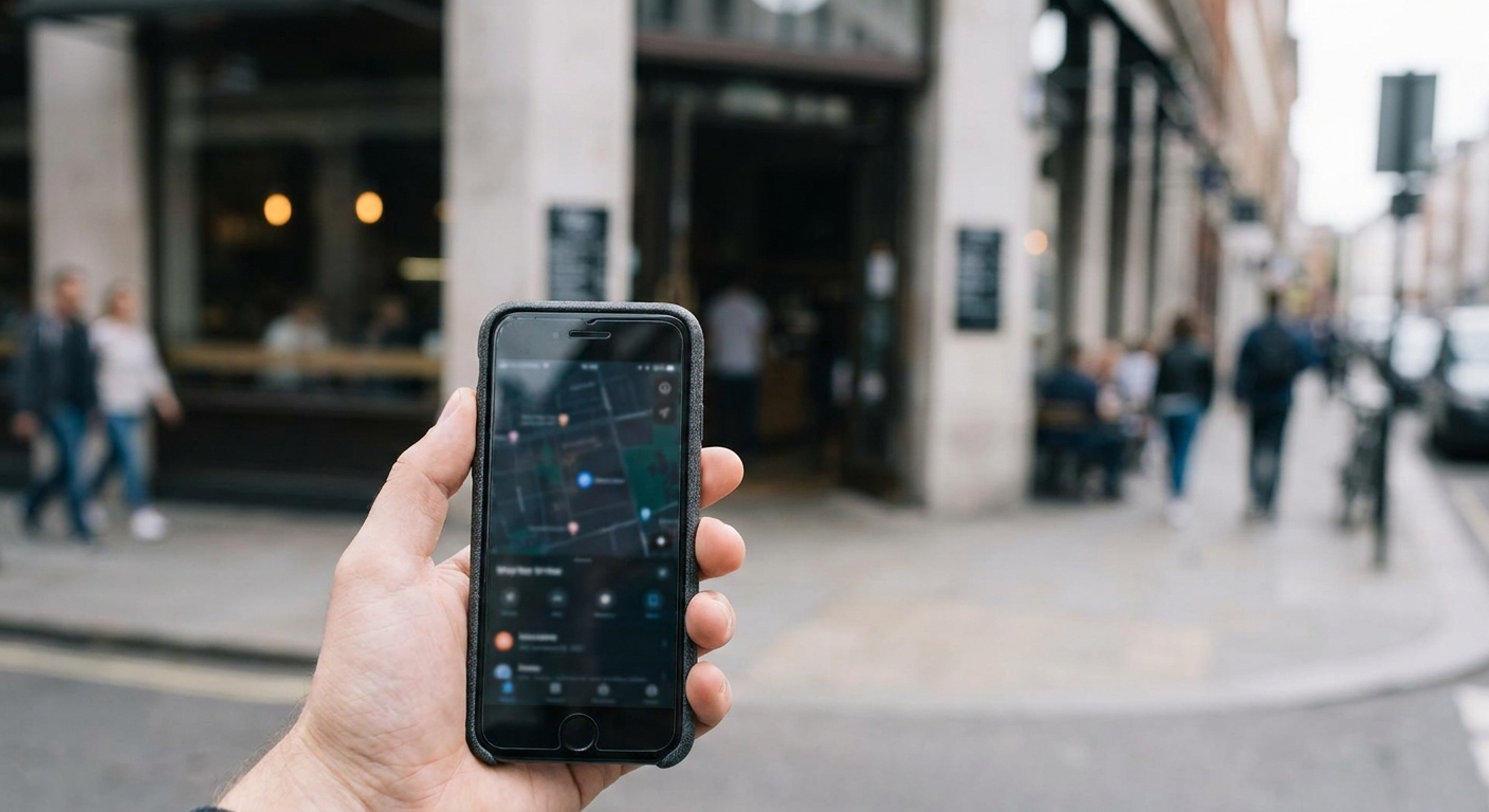 Ilustrasi pengguna smartphone sedang mencoba salah satu fitur tersembunyi pada aplikasi Google Maps.